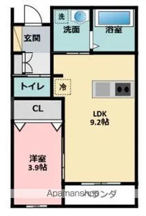 ル・リオン高丘北【3階】の間取り
