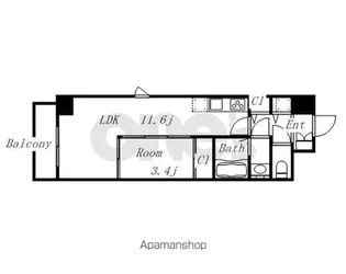 APHRODITE(アプロディーテ)【1001号室】の間取り