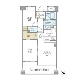 東京都新宿区余丁町【マンション】の間取り