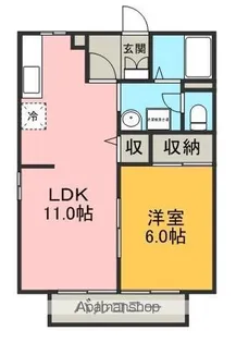 ビューグリーン41【1階】の間取り
