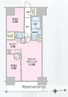 東京都武蔵野市境2丁目【マンション】の間取り