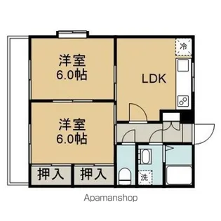 開運ハイツ南俣【3階】の間取り