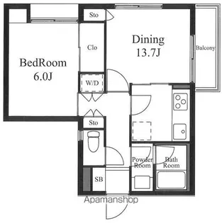 渋谷本町マンション【108号室号室】の間取り