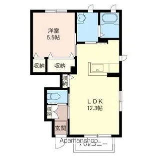 クール ド リヨン【103号室】の間取り