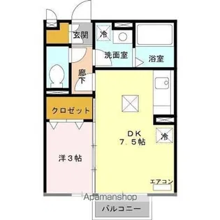 コーポボナール【1階】の間取り