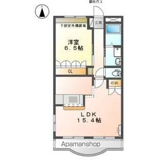 ガーデン鏡池【4階】の間取り