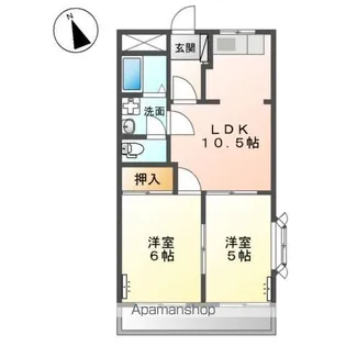 グランドハイム【201号室】の間取り