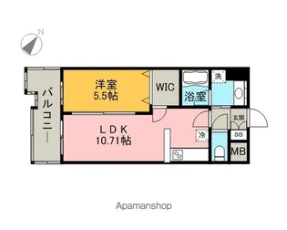 ヴィクトリア博多【10階】の間取り