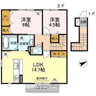 パストラル【2階】の間取り