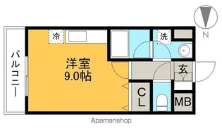 アスターハウス新本町【8階】の間取り