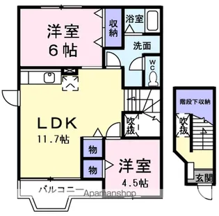 ゼルコヴァ【2階】の間取り