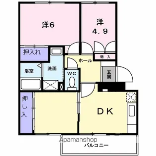 徳島県徳島市名東町1丁目【マンション】の間取り