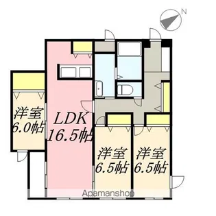 クラリス南9条【3階】の間取り