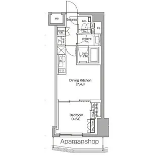 ザ・パークハビオ中野新橋【205号室】の間取り