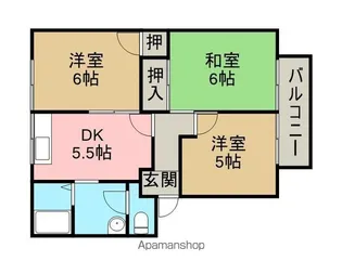 グランヒル中村【2階】の間取り