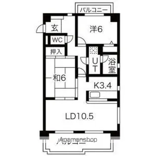 ブラウニーⅡ【3階】の間取り