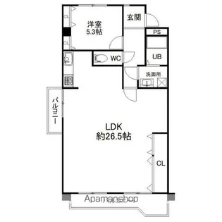 ピースキャピタル上菅【2階】の間取り
