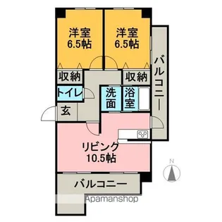 岐阜県多治見市小田町2丁目【マンション】の間取り