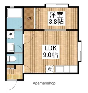 クレセントヴィラージュ東明【2階】の間取り