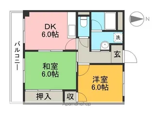 ベルジュ西久万【2階】の間取り