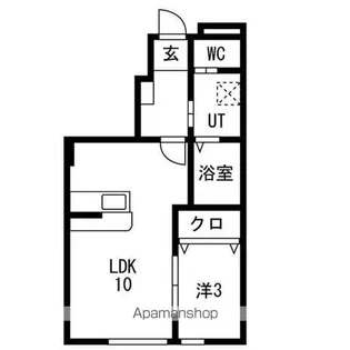 ヴァンクール鶴岡【105号室】の間取り