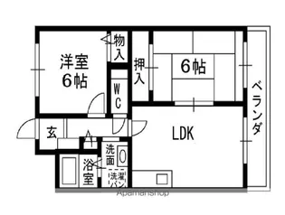 グリーンパーク鶴見【404号室】の間取り