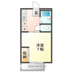 サンシティロッキーA・B【1階】の間取り