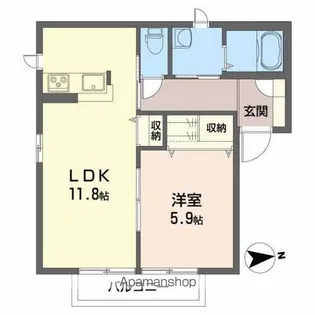 カンナ【2階】の間取り
