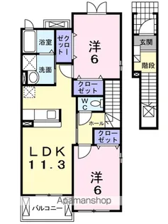 アニメート チバ【2階】の間取り
