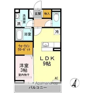 サニープレイス【3階】の間取り