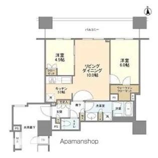 クレヴィアタワー御堂筋本町【28階】の間取り