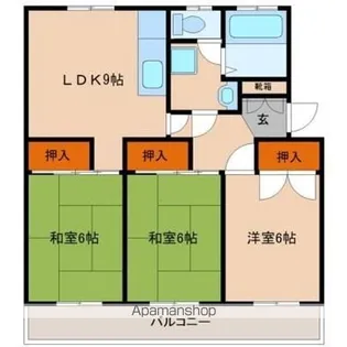 KBハイツ【4階】の間取り