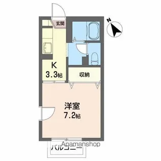 オーロハウスB【1階】の間取り