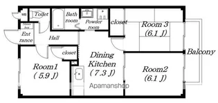 サンクチュアリ【102号室】の間取り
