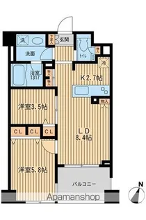 クリオ上野毛ラ・モード【4階】の間取り