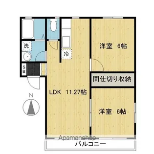 ペガサス【201号室】の間取り