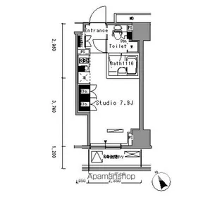 パークアクシス新板橋ウエスト【7階】の間取り