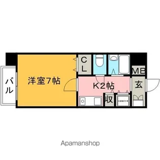 ダイナコート久留米本町【13階】の間取り