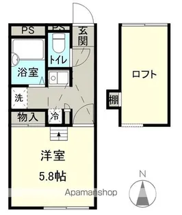 イリスアーク【2階】の間取り