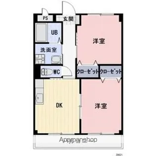 AVANCE【202号室】の間取り