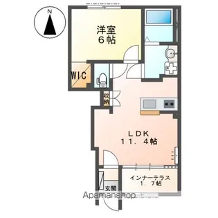 リヤンⅡ【1階】の間取り
