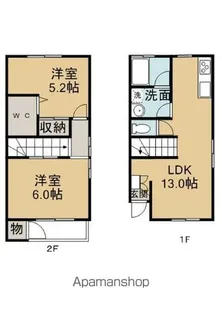 高染Ⅷ館【萩号室号室】の間取り