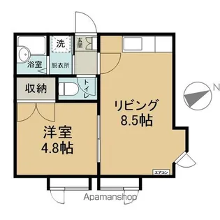 メイプルリーフ【201号室】の間取り