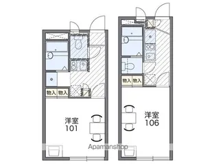 レオパレス西船ガーデンコート【2階】の間取り