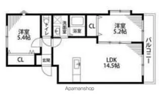 サニーコート高丘【1階】の間取り