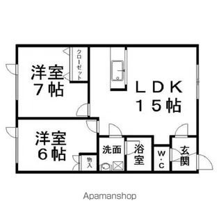 ロックアイランド【2階】の間取り