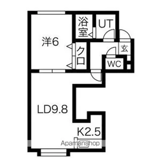 アメニティヒル【103号室】の間取り