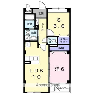 マジコール コーポ【1階】の間取り