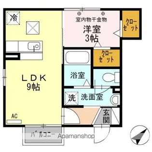 ラフィーネ 禮【1階】の間取り