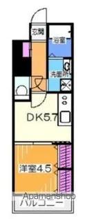 TKアンバーコート羽衣【205号室】の間取り